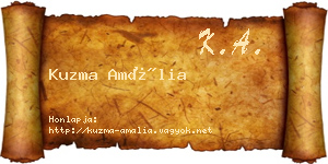 Kuzma Amália névjegykártya