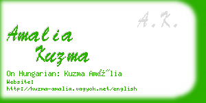 amalia kuzma business card